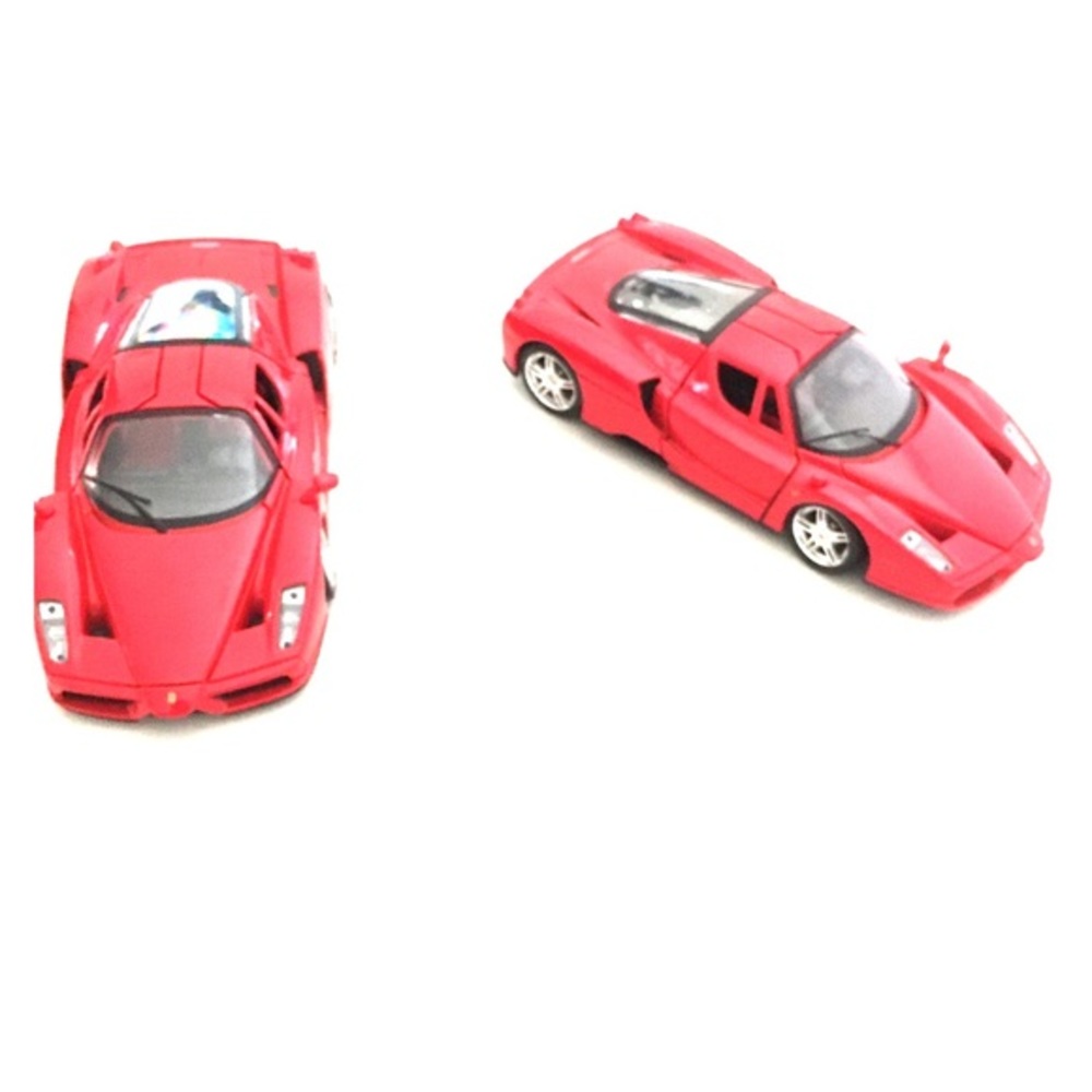 2 Red Ferrari Diecast Model Toy Cars